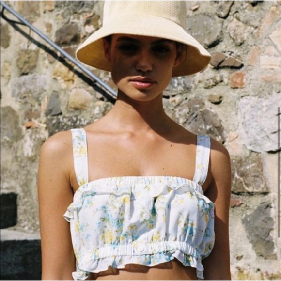 With Jean Avena Top White Floral Print Blouse - Picture 2 of 7